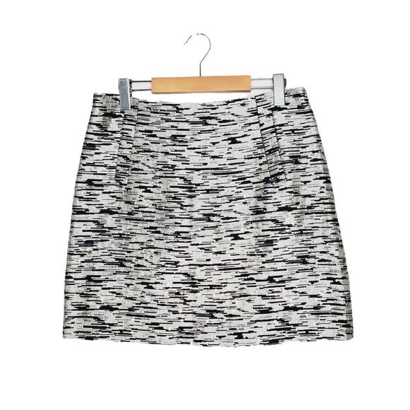 Judith & Charles Skirt Mini Metallic Sequined Luxury Silver 8 - Picture 1 of 8